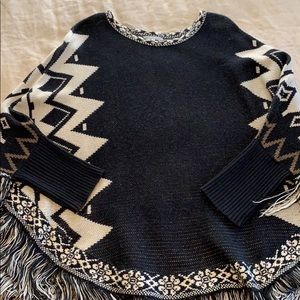 Aztec Poncho Sweater